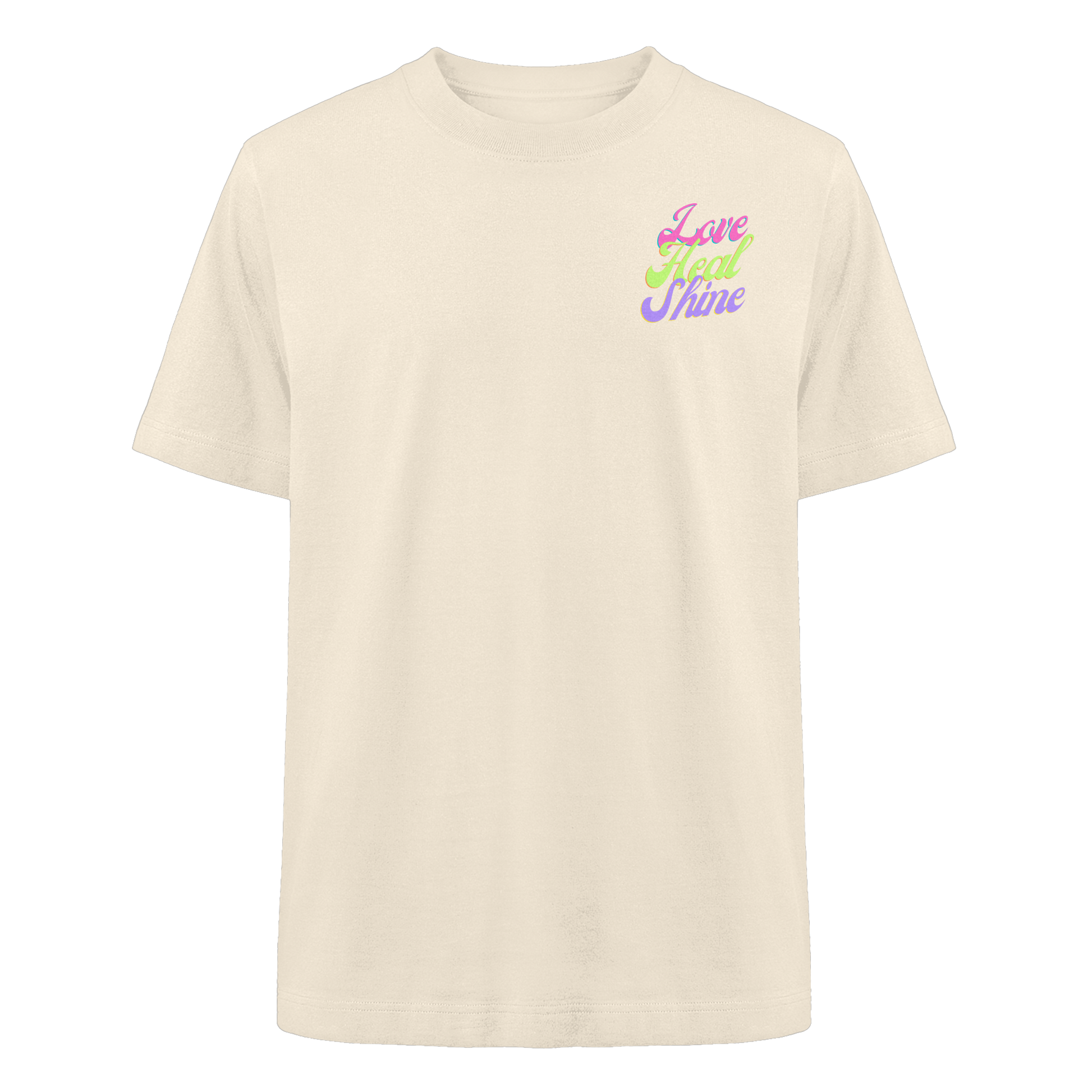 Heavy Organic Unisex Heavy T-Shirt "Love Heal Shine"