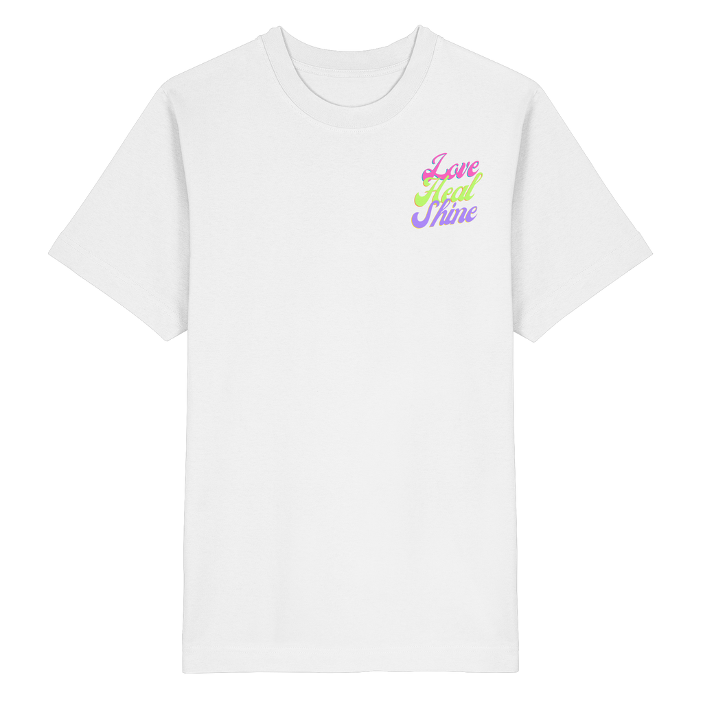 Heavy Organic Unisex Heavy T-Shirt "Love Heal Shine"