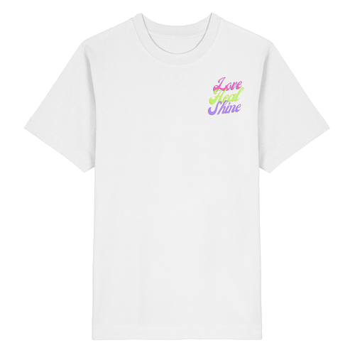Heavy Organic Unisex Heavy T-Shirt "Love Heal Shine"