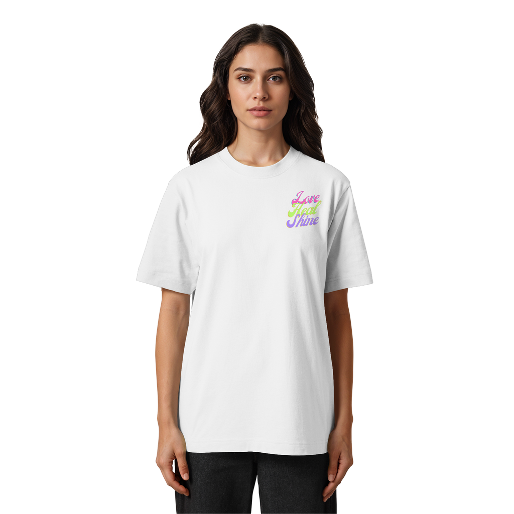 Heavy Organic Unisex Heavy T-Shirt "Love Heal Shine"