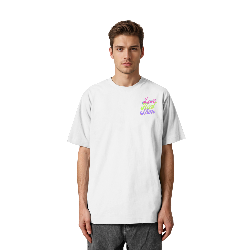 Heavy Organic Unisex Heavy T-Shirt "Love Heal Shine"
