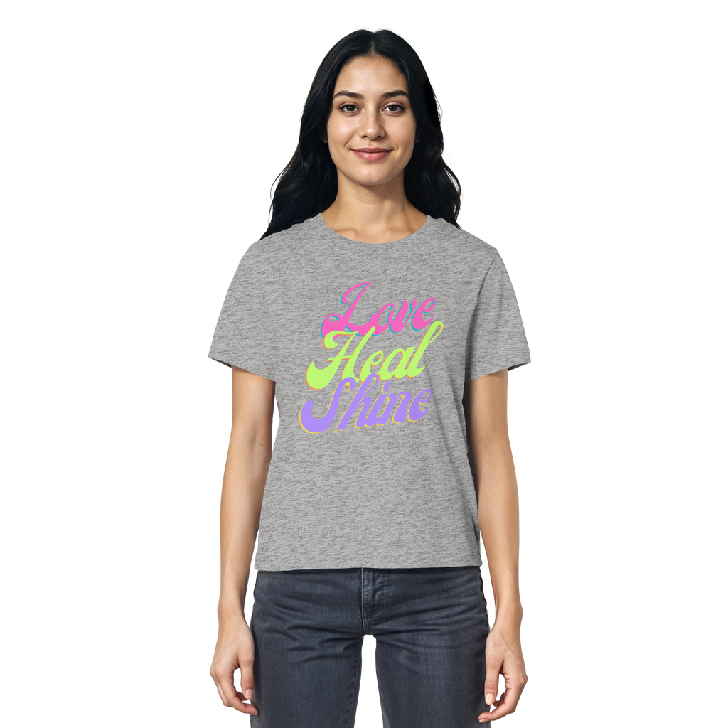 Woman Organic Shirt "Love Heal Shine"