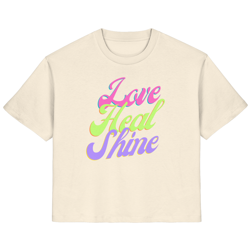 Woman Organic Shirt "Love Heal Shine"