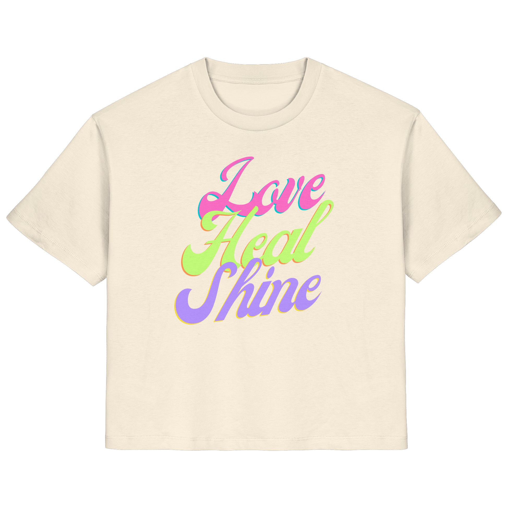 Woman Organic Shirt "Love Heal Shine"