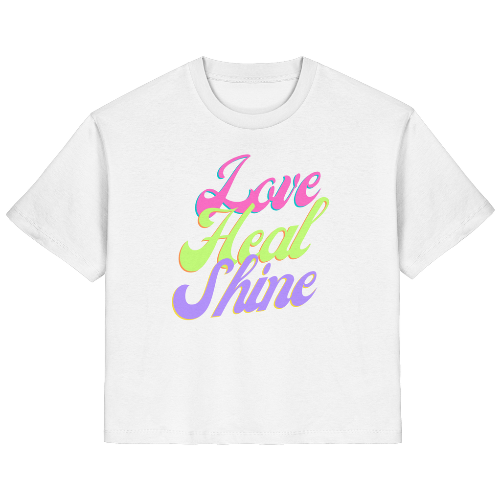Woman Organic Shirt "Love Heal Shine"