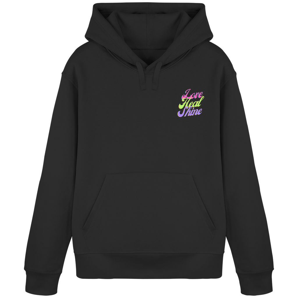 Organic Basic Unisex Hoodie „Love Heal Shine"