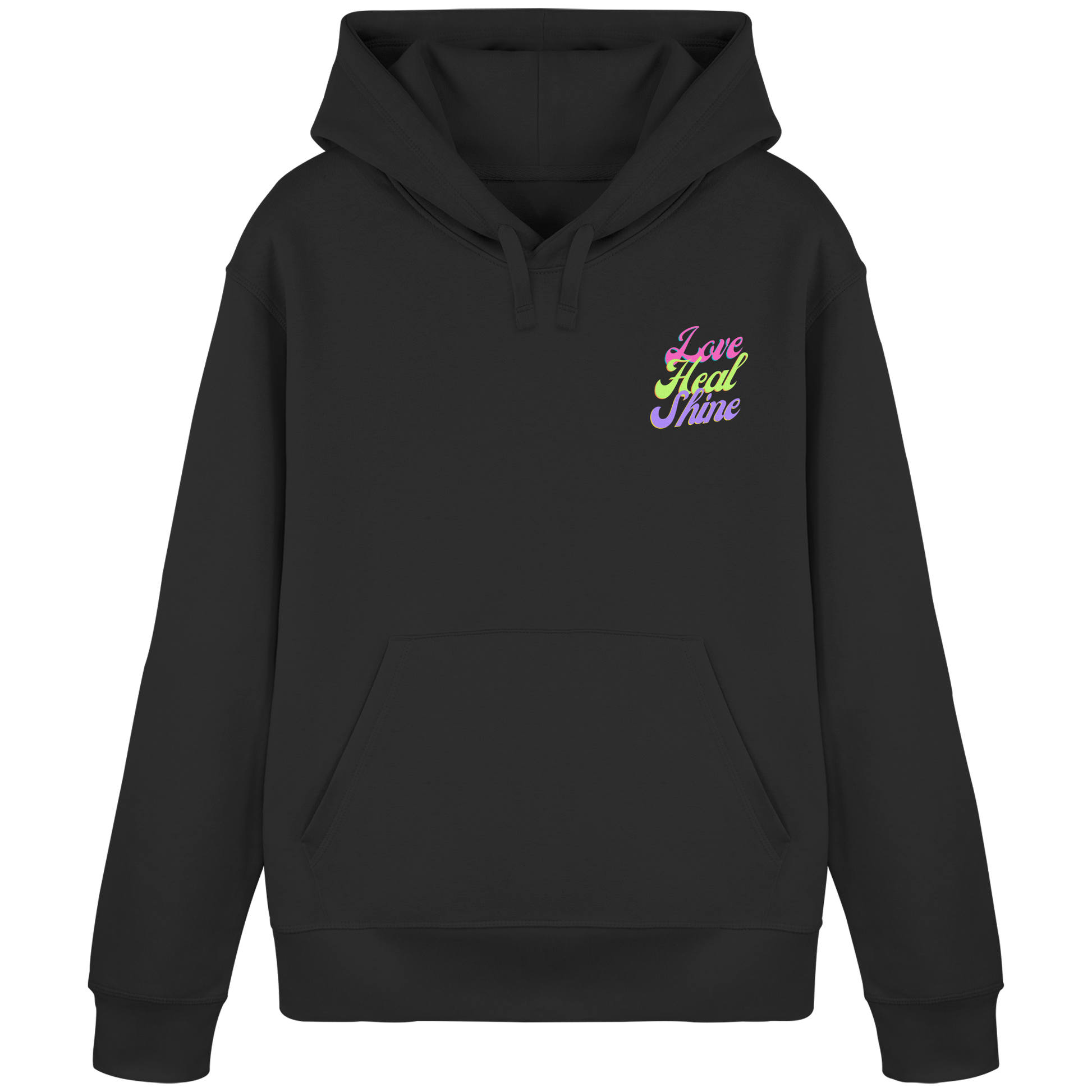Organic Basic Unisex Hoodie „Love Heal Shine"