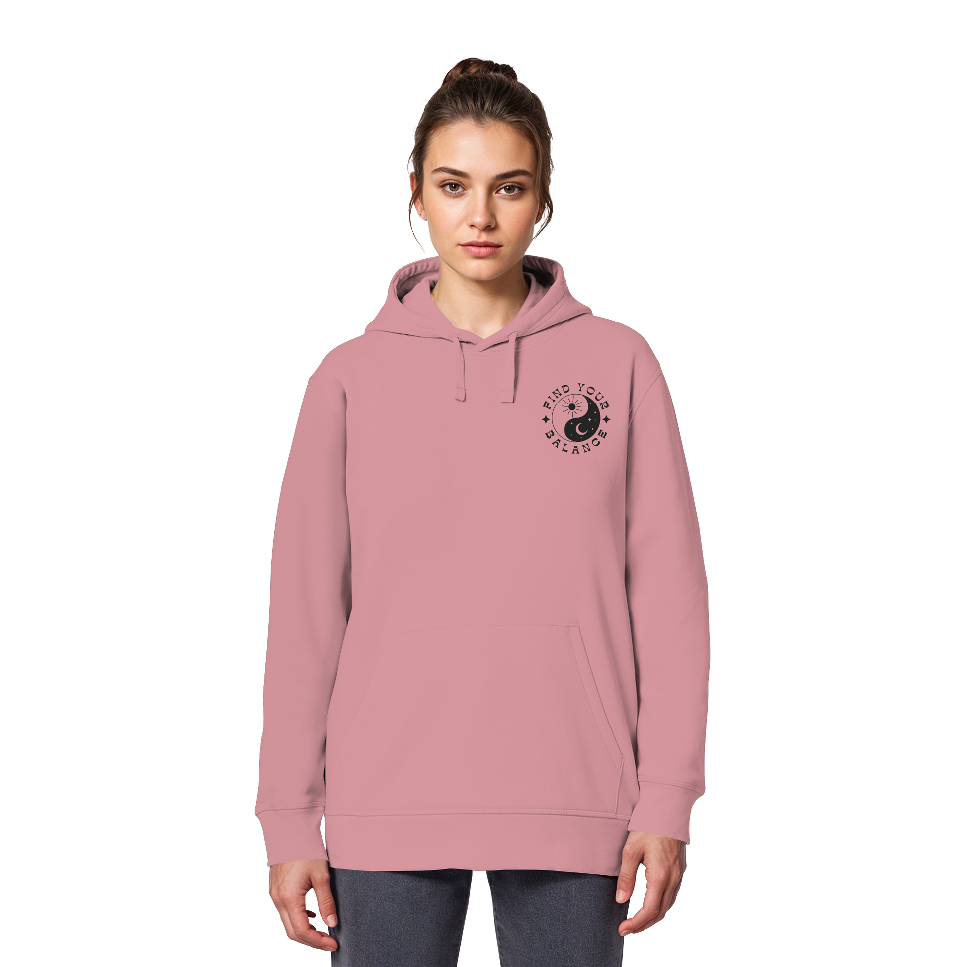 Organic Basic Hoodie „Find your Balance”