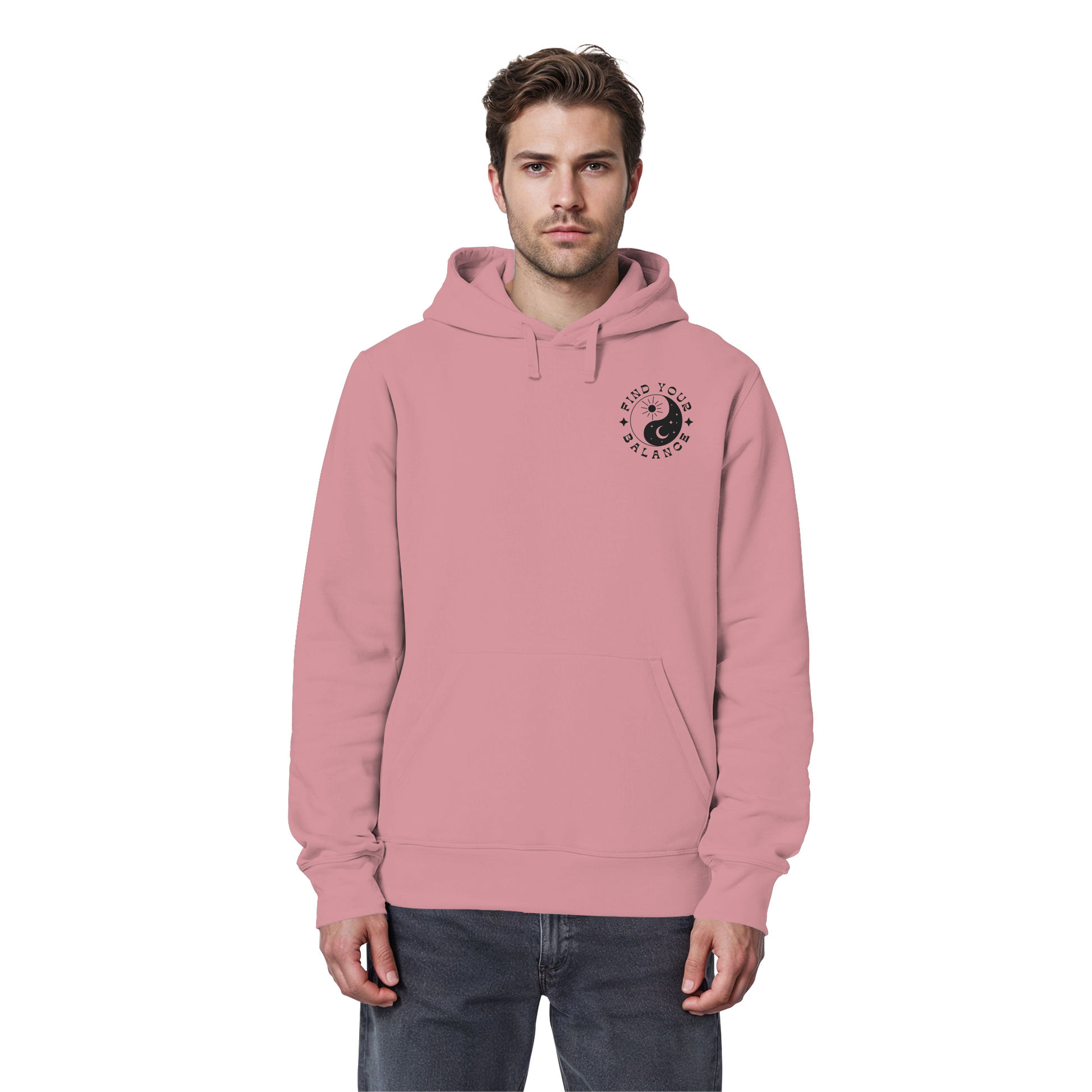 Organic Basic Hoodie „Find your Balance”