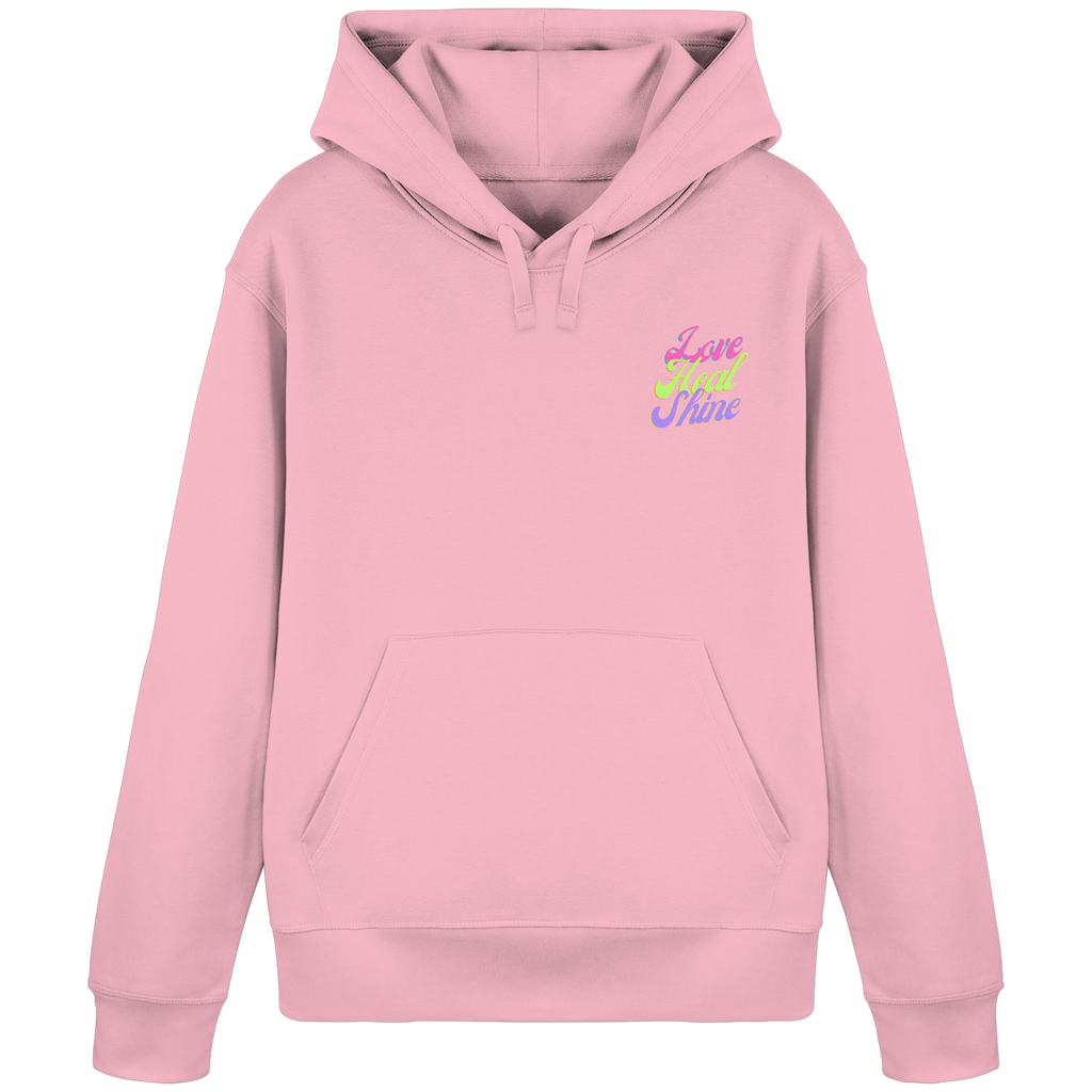 Organic Basic Unisex Hoodie „Love Heal Shine"