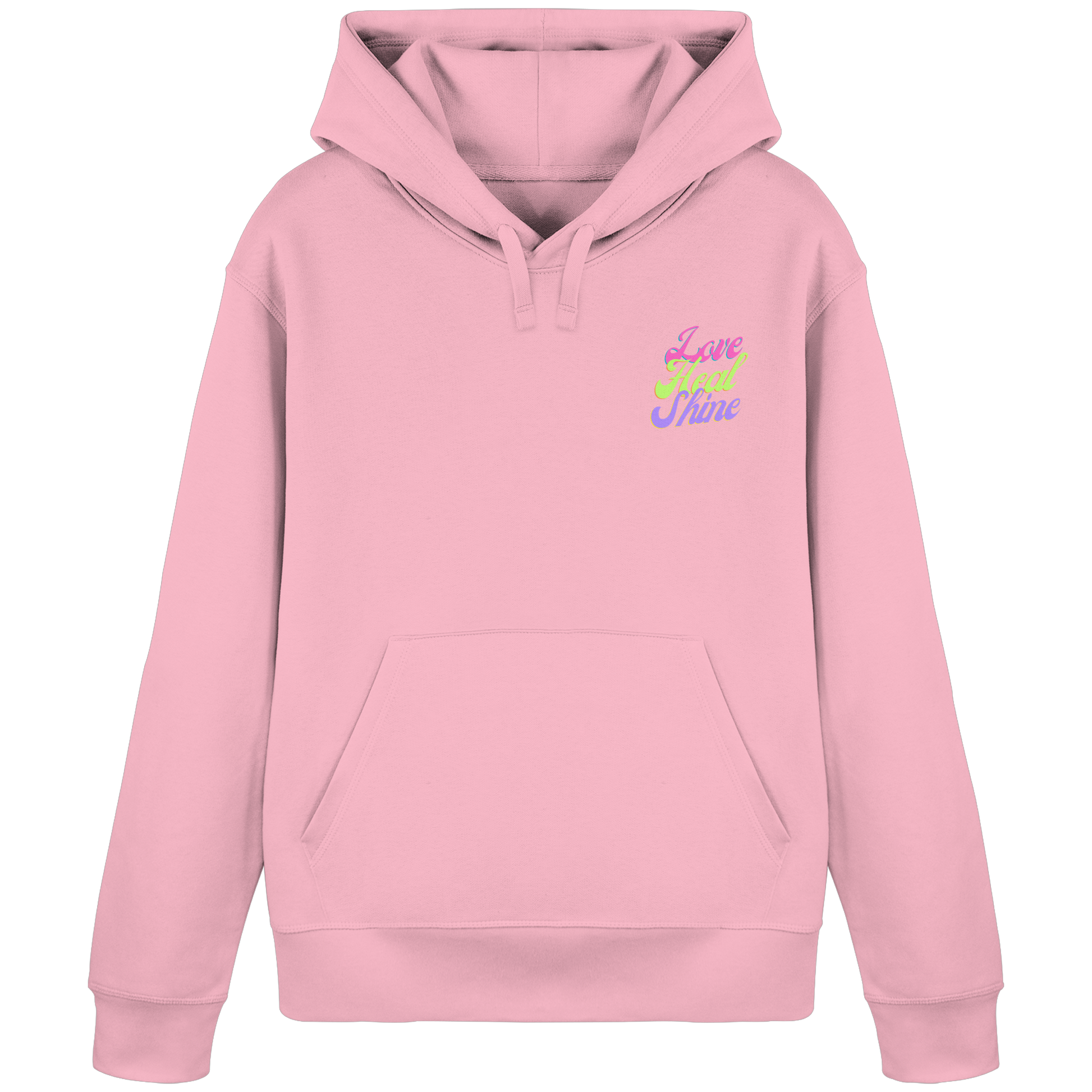 Organic Basic Unisex Hoodie „Love Heal Shine"