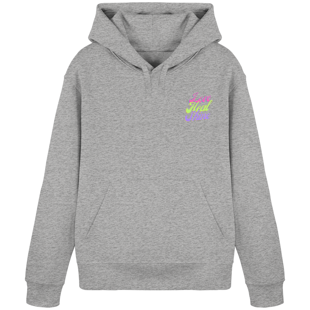 Organic Basic Unisex Hoodie „Love Heal Shine"