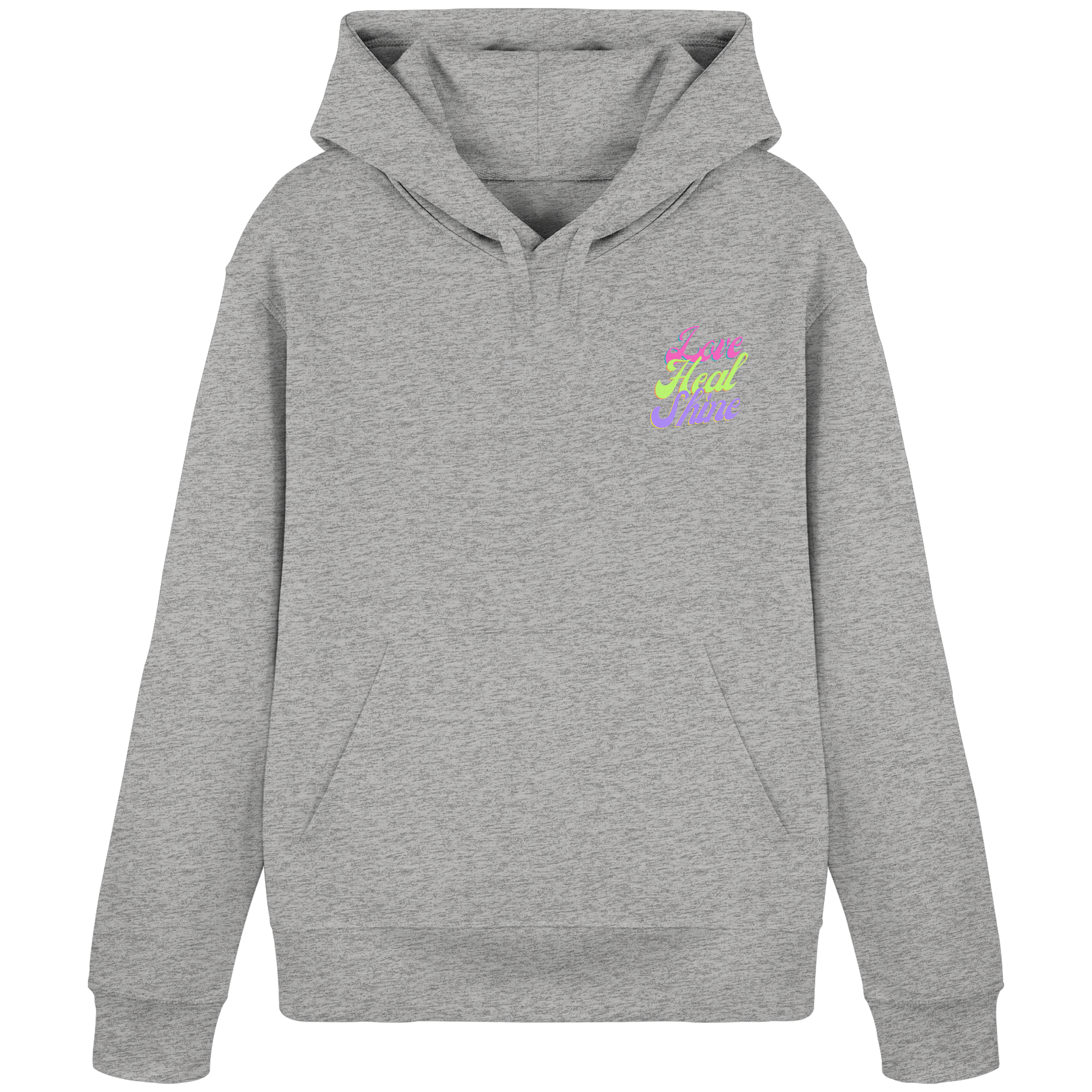 Organic Basic Unisex Hoodie „Love Heal Shine"