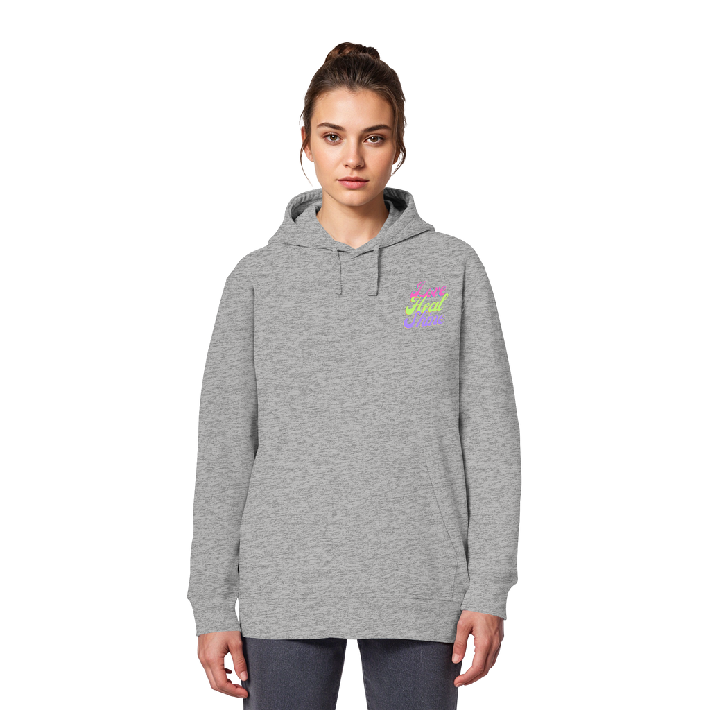 Organic Basic Unisex Hoodie „Love Heal Shine"