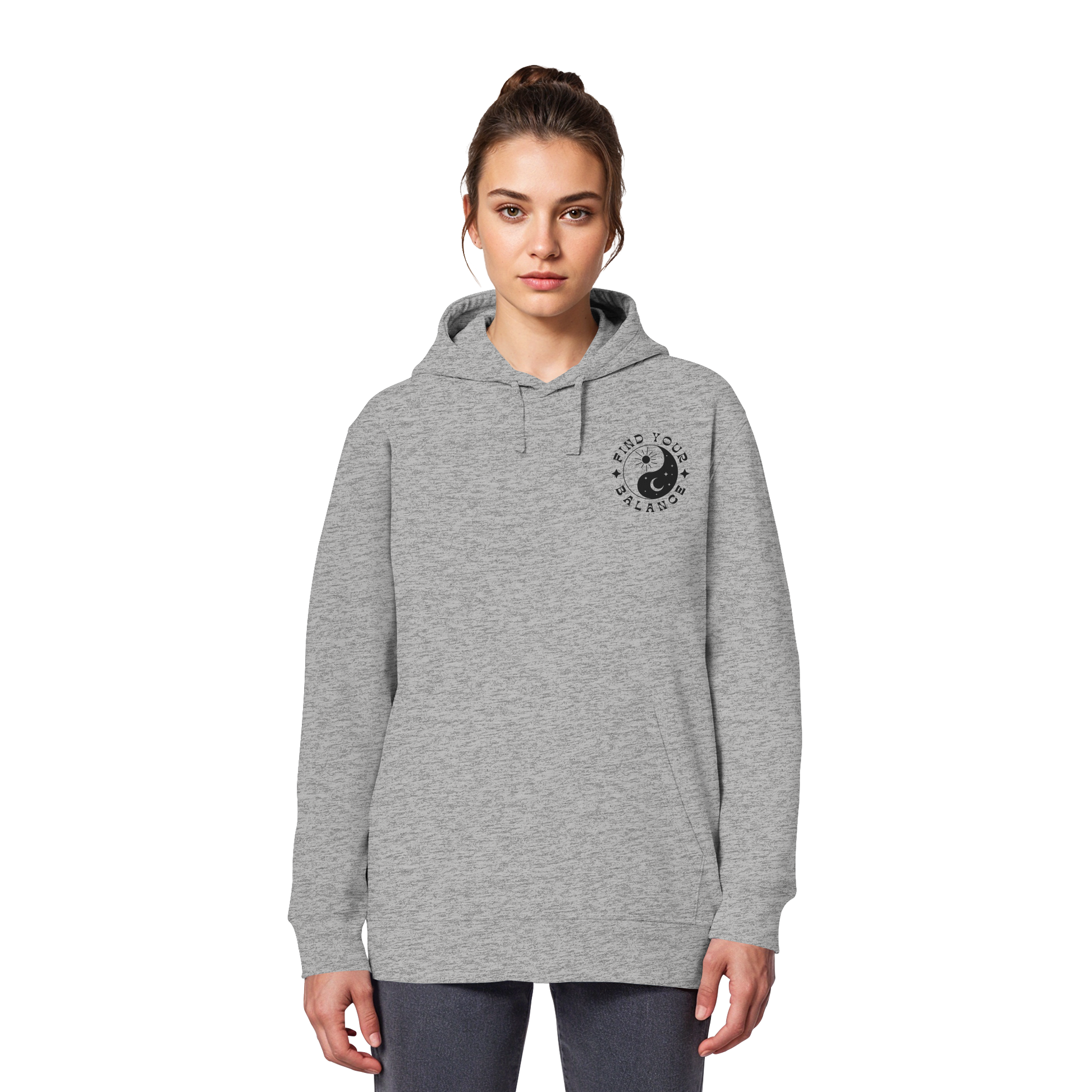 Organic Basic Hoodie „Find your Balance”