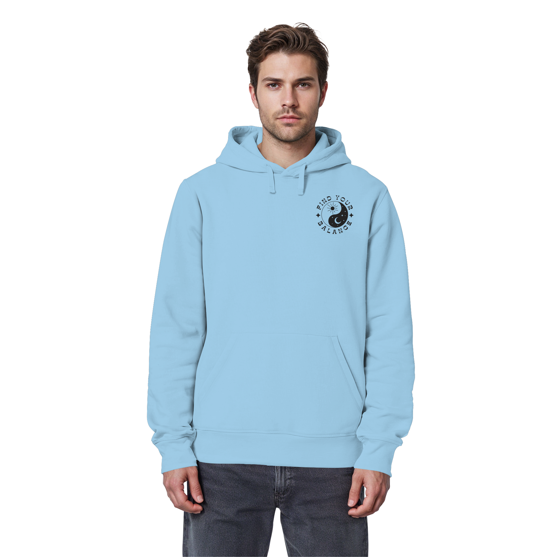 Organic Basic Hoodie „Find your Balance”