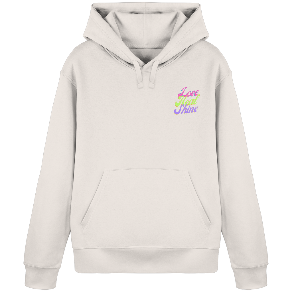 Organic Basic Unisex Hoodie „Love Heal Shine"