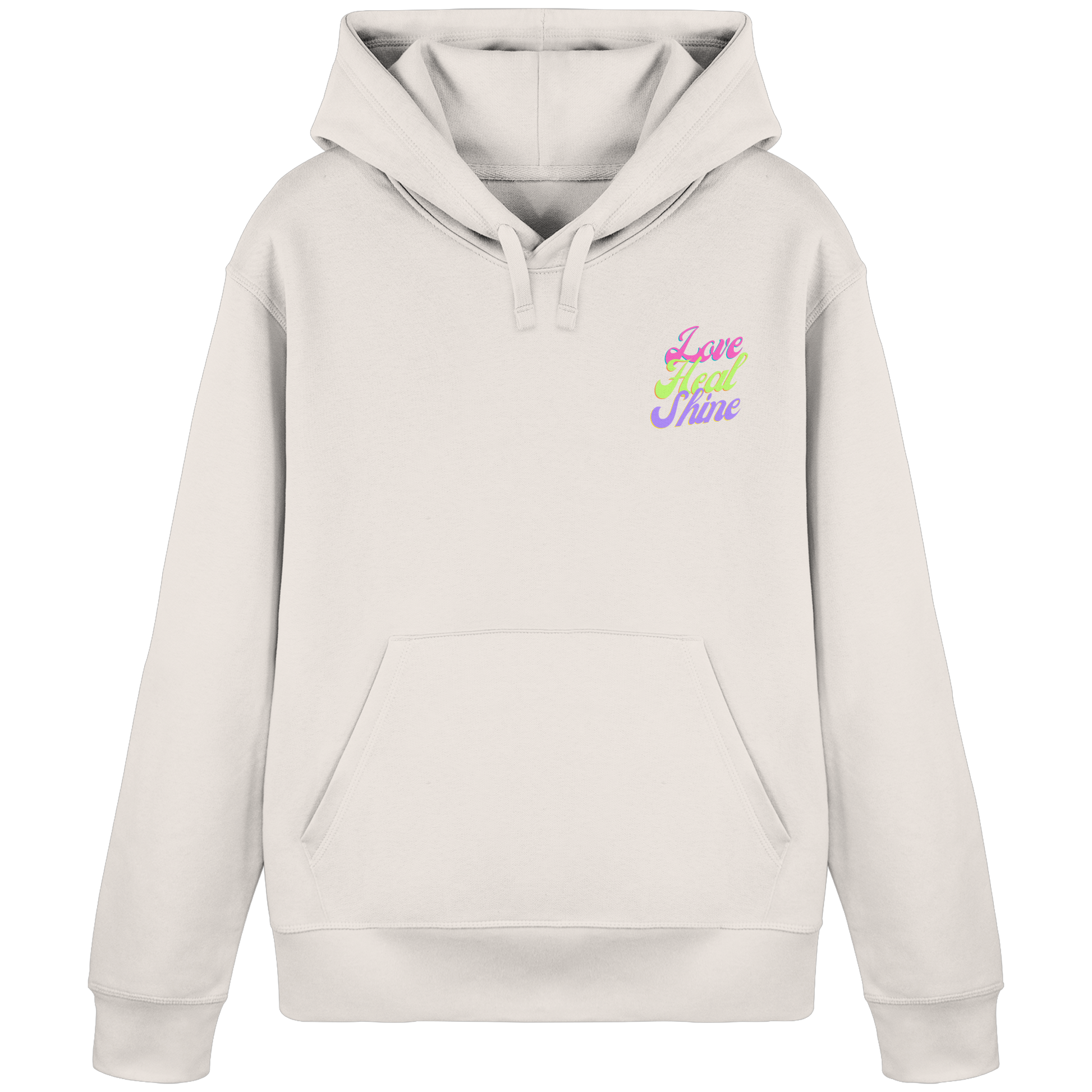Organic Basic Unisex Hoodie „Love Heal Shine"