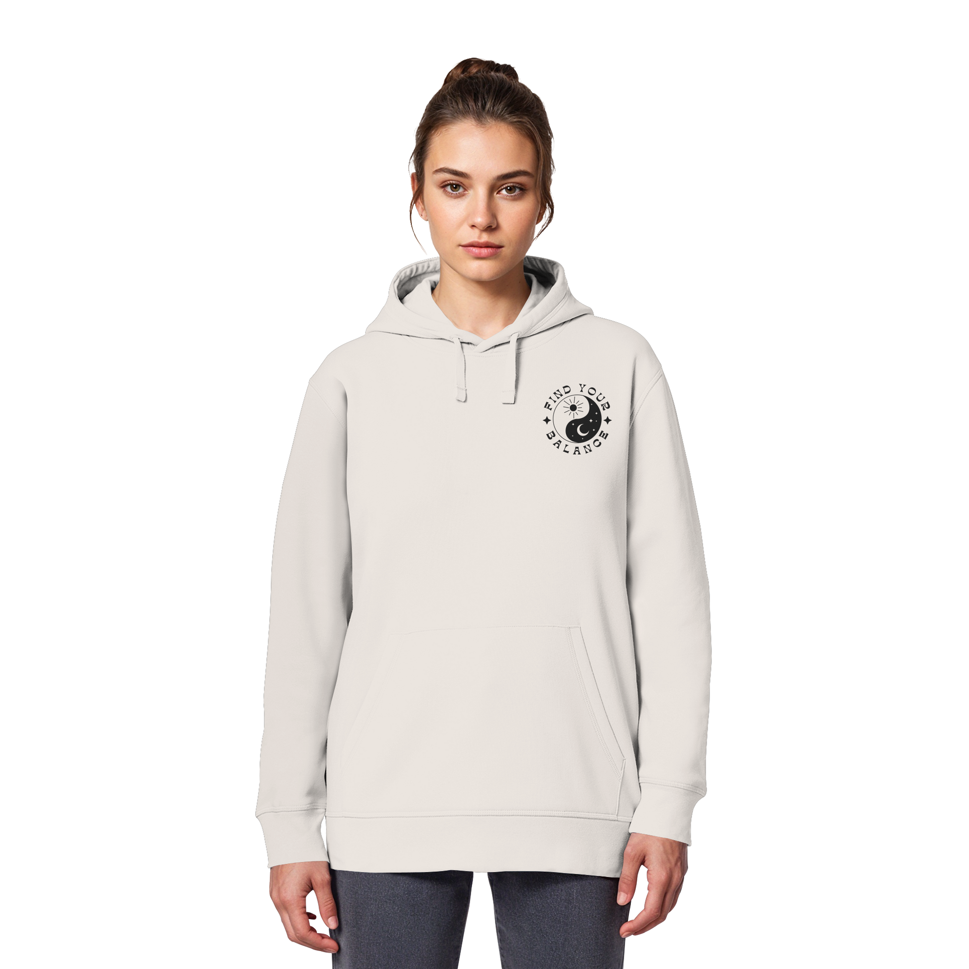 Organic Basic Hoodie „Find your Balance”