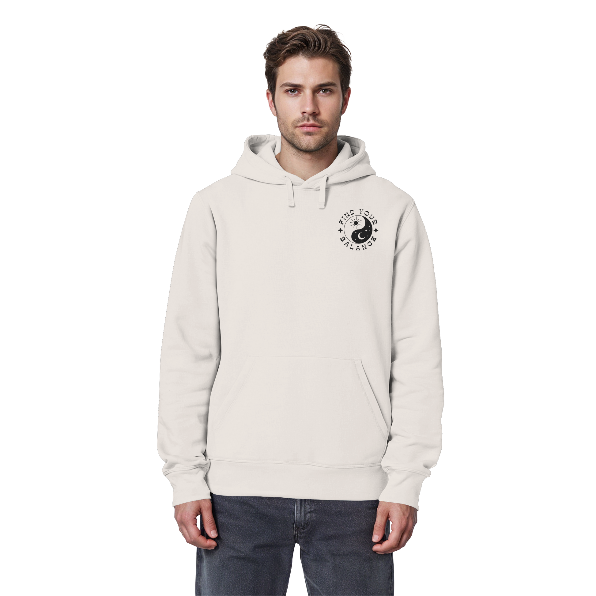 Organic Basic Hoodie „Find your Balance”