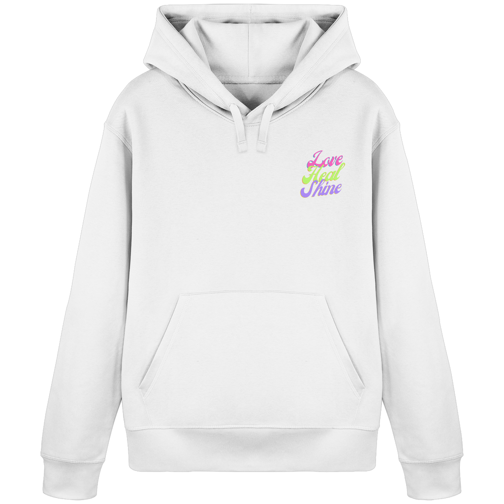 Organic Basic Unisex Hoodie „Love Heal Shine"