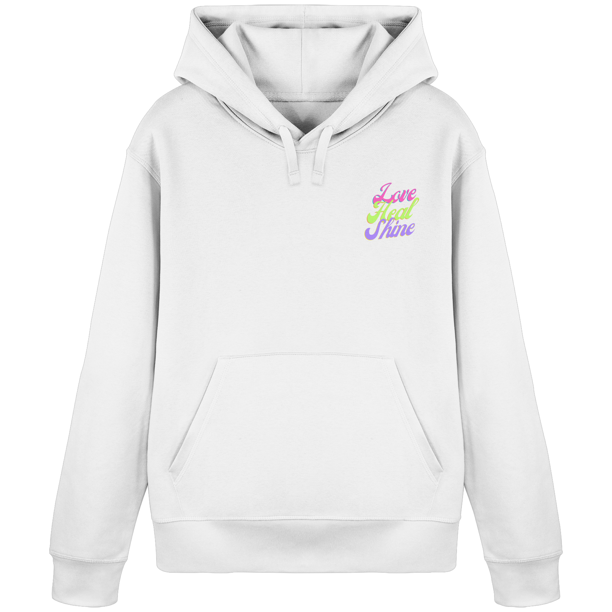 Organic Basic Unisex Hoodie „Love Heal Shine"