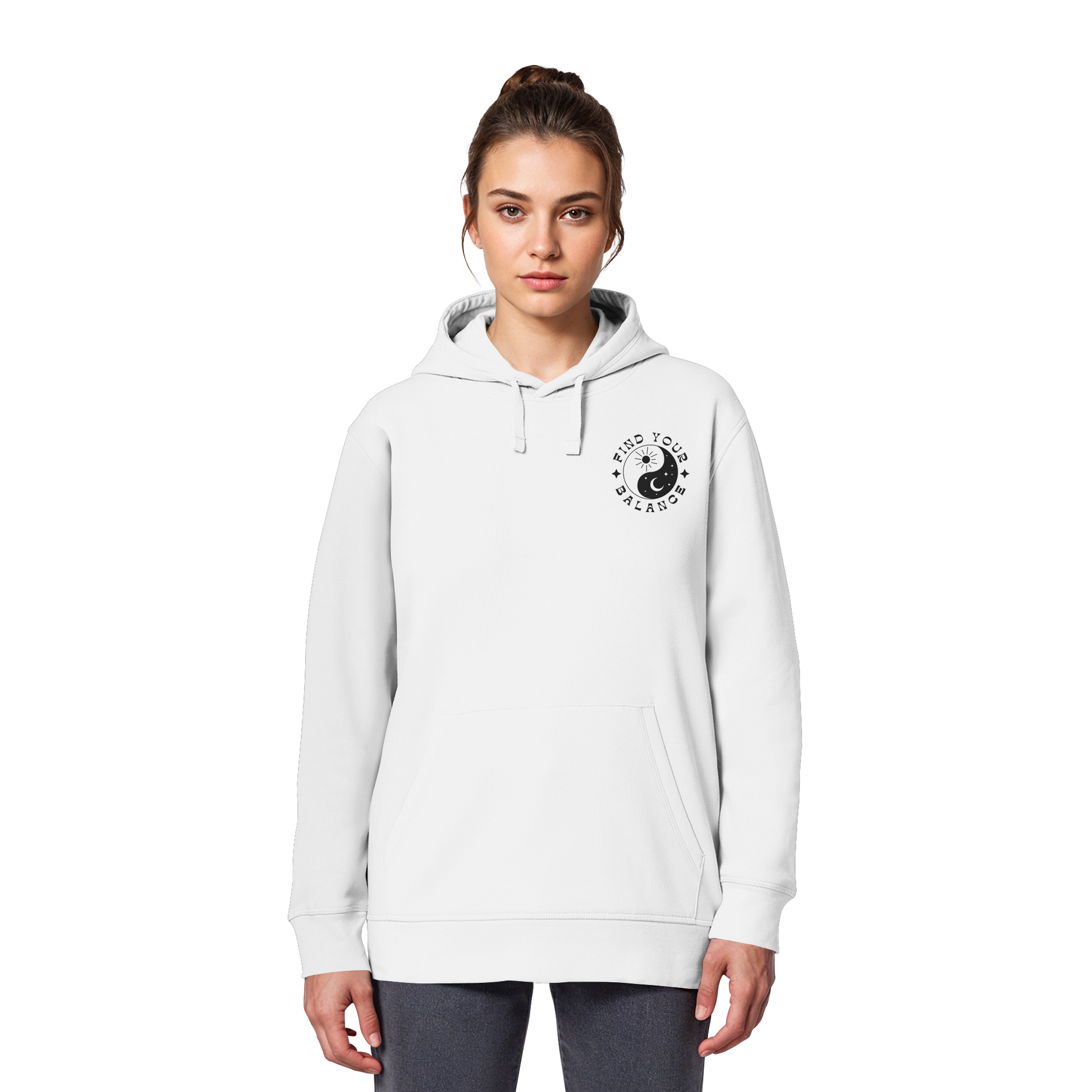 Organic Basic Hoodie „Find your Balance”