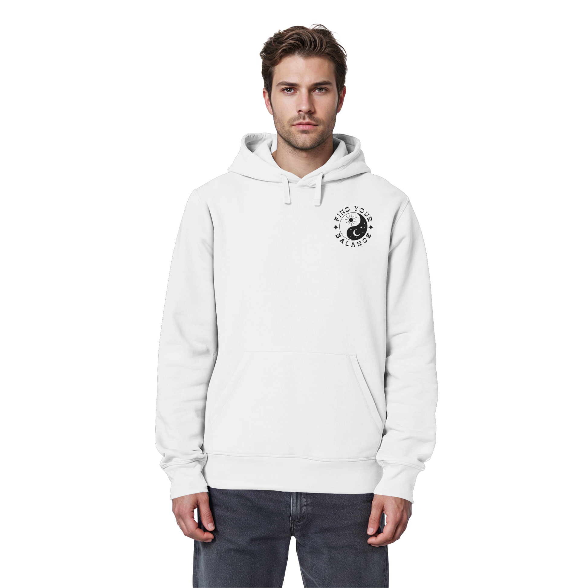 Organic Basic Hoodie „Find your Balance”