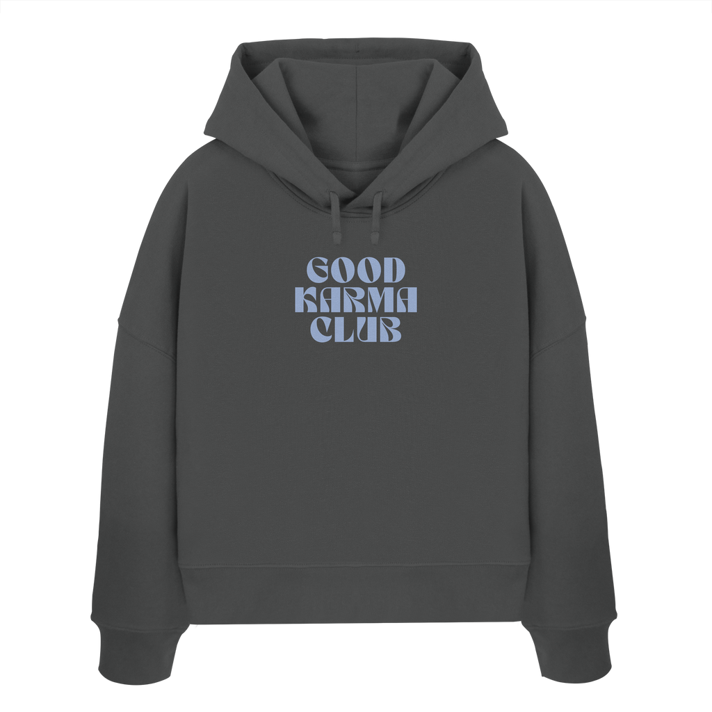 Women Organic Boxcut Hoodie "Good Karma Club"