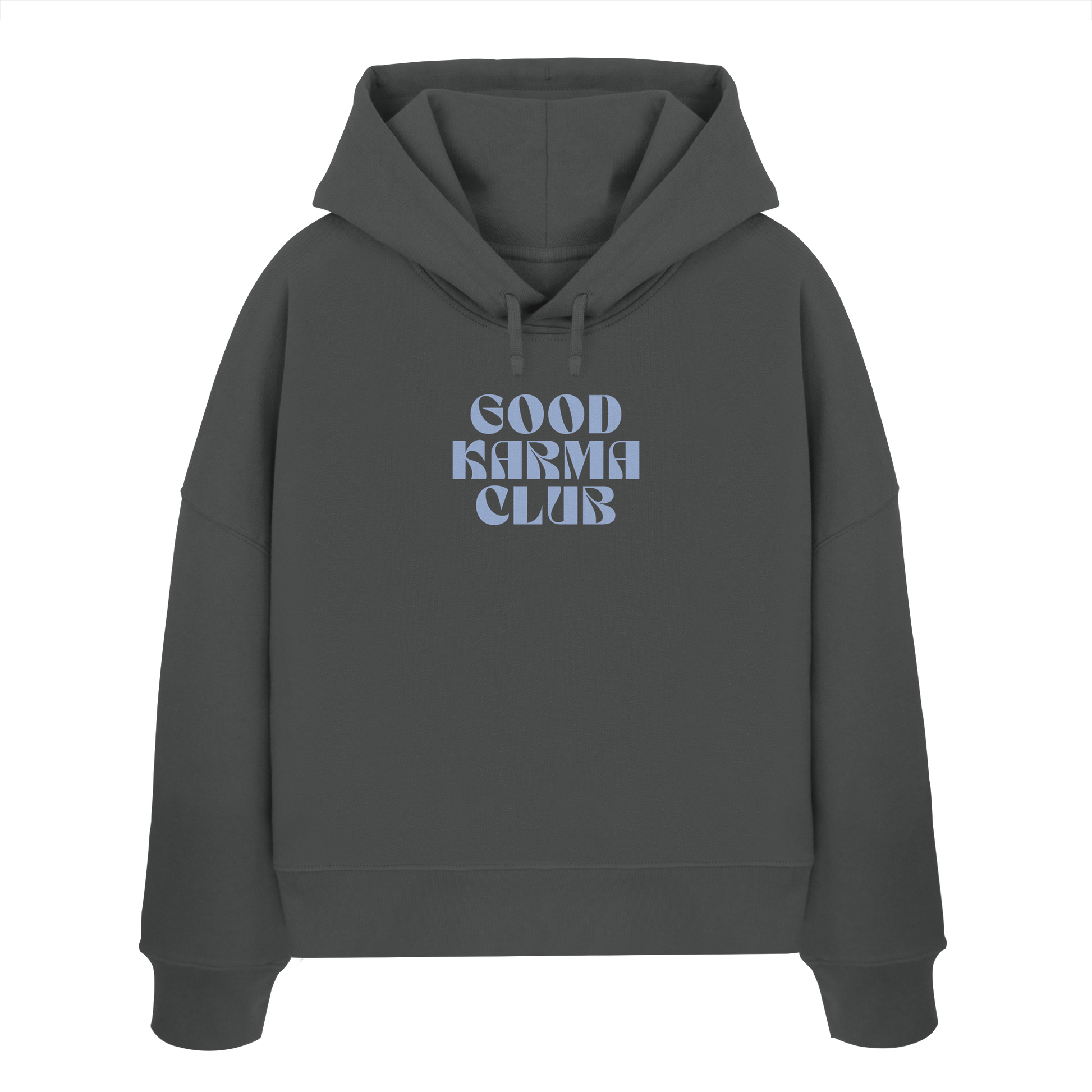 Women Organic Boxcut Hoodie "Good Karma Club"
