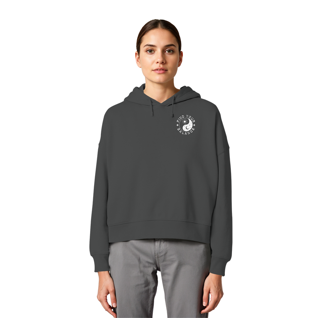 Organic Women Boxcut Hoodie „Find your Balance”