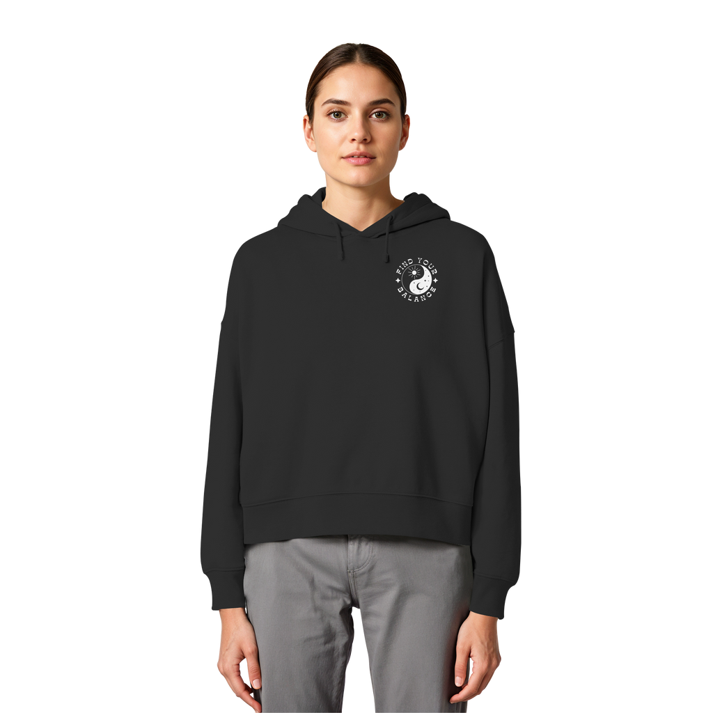 Organic Women Boxcut Hoodie „Find your Balance”