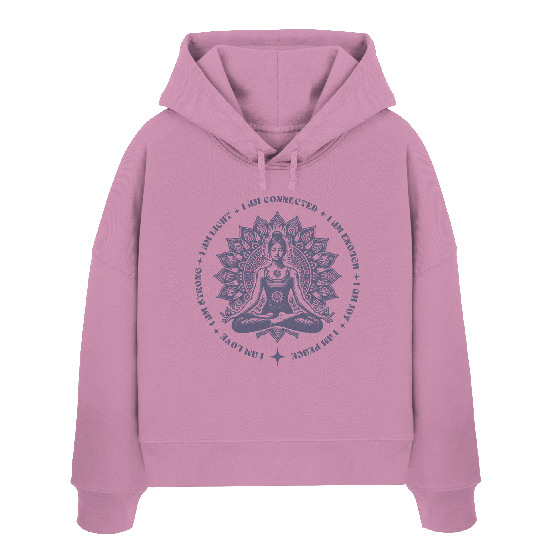 Women Organic Boxcut Hoodie „I am"