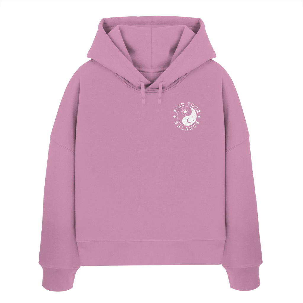 Organic Women Boxcut Hoodie „Find your Balance”