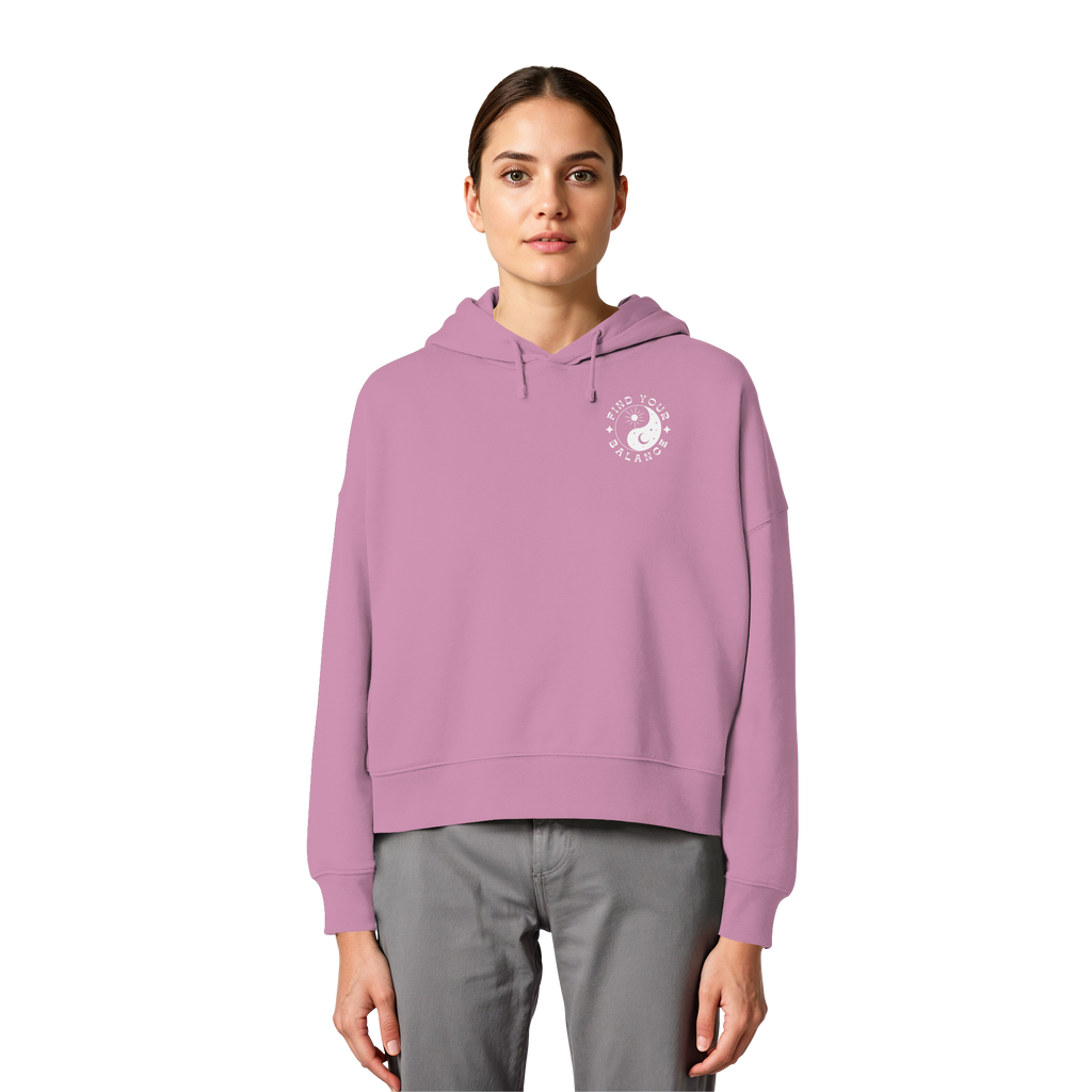 Organic Women Boxcut Hoodie „Find your Balance”