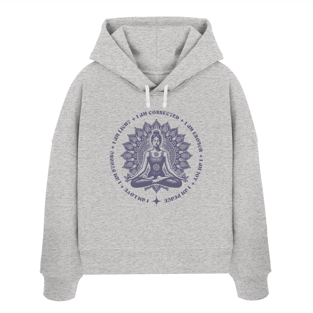 Women Organic Boxcut Hoodie „I am"