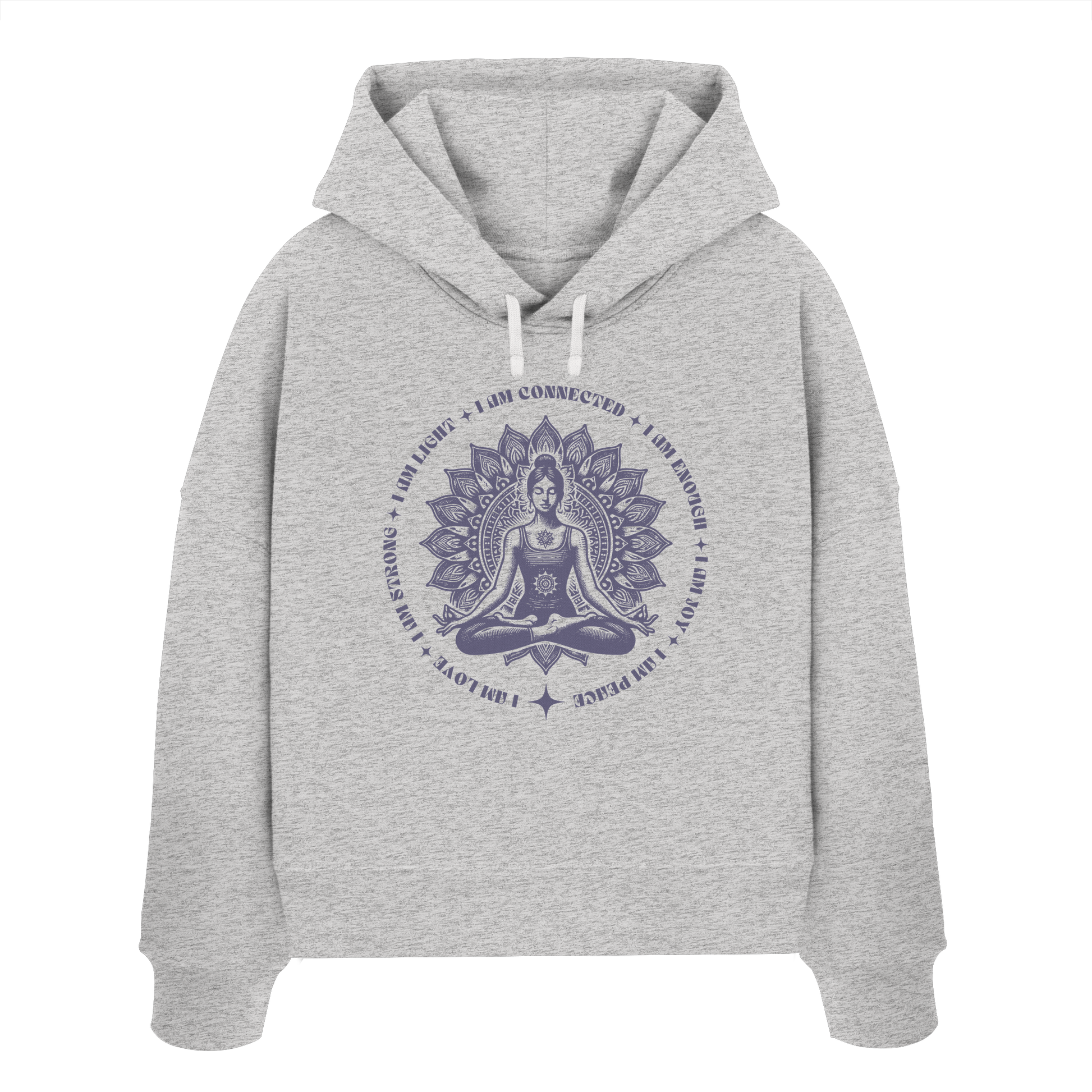 Women Organic Boxcut Hoodie „I am"