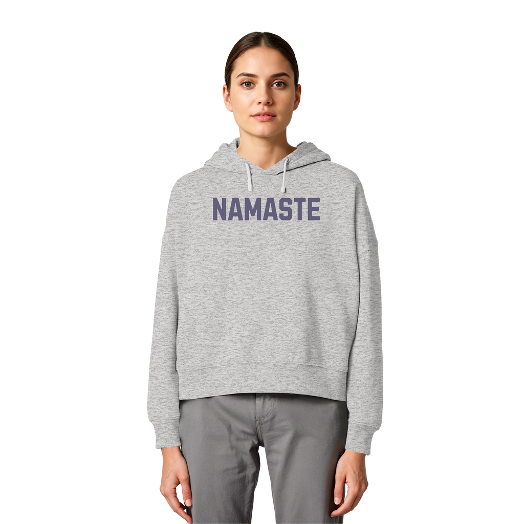 Women Organic Boxcut Hoodie „Namaste"