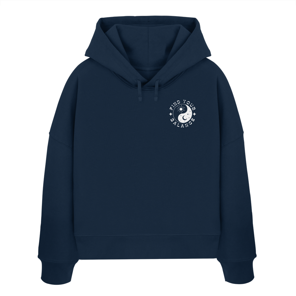 Organic Women Boxcut Hoodie „Find your Balance”