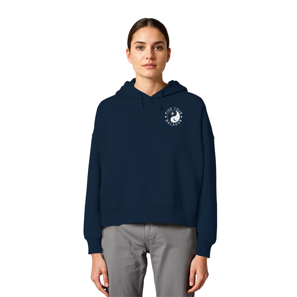 Organic Women Boxcut Hoodie „Find your Balance”