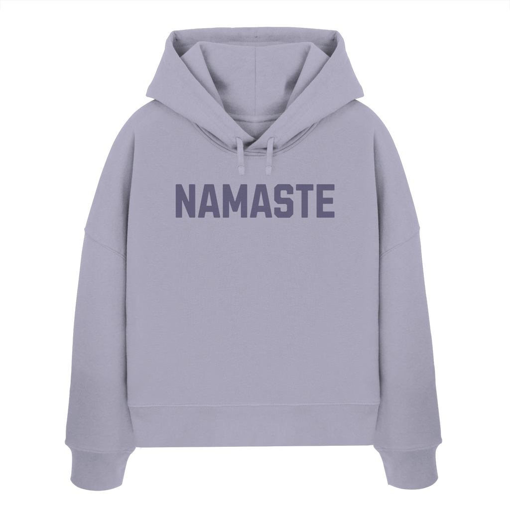 Women Organic Boxcut Hoodie „Namaste"
