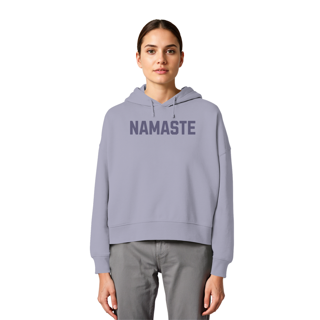 Women Organic Boxcut Hoodie „Namaste"