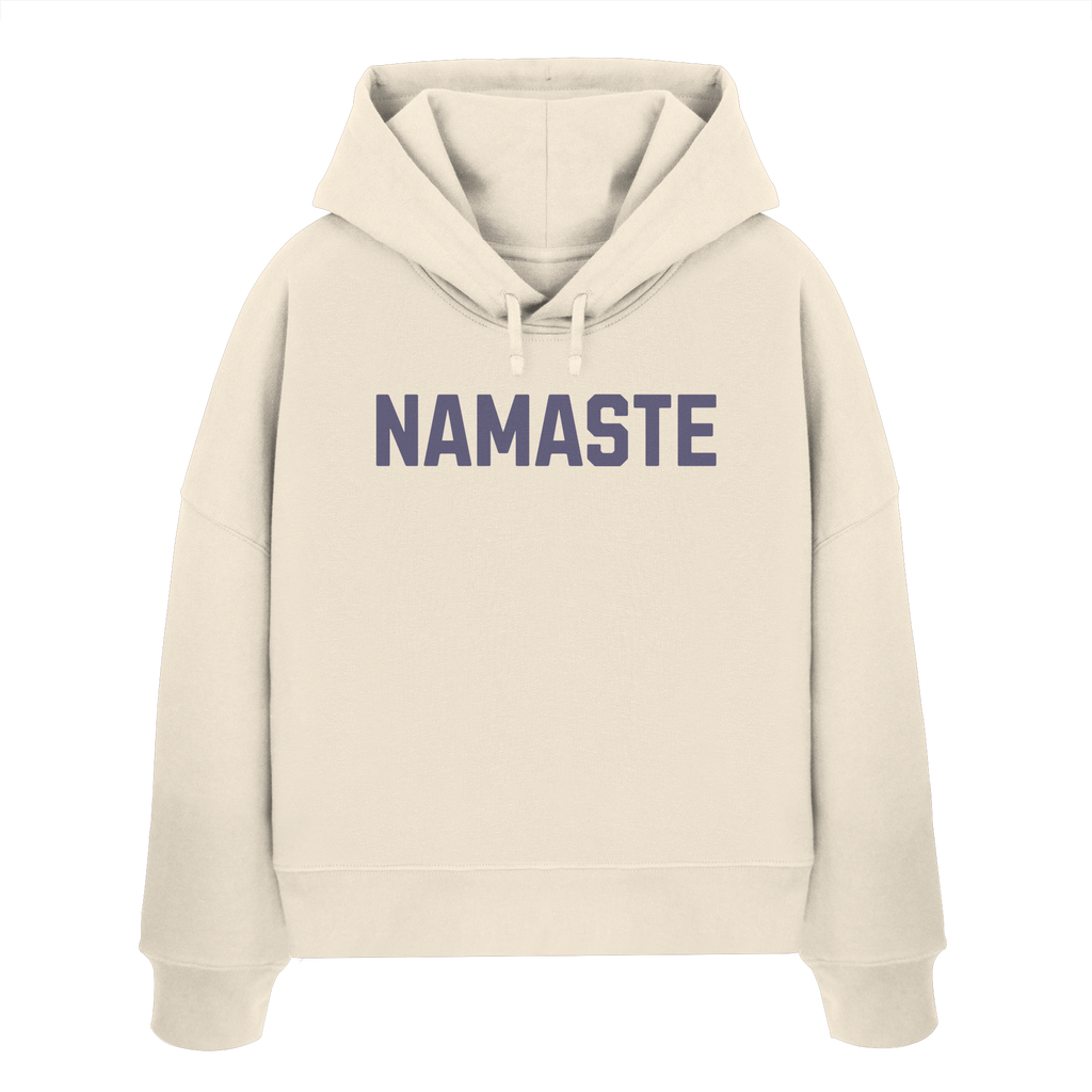 Women Organic Boxcut Hoodie „Namaste"