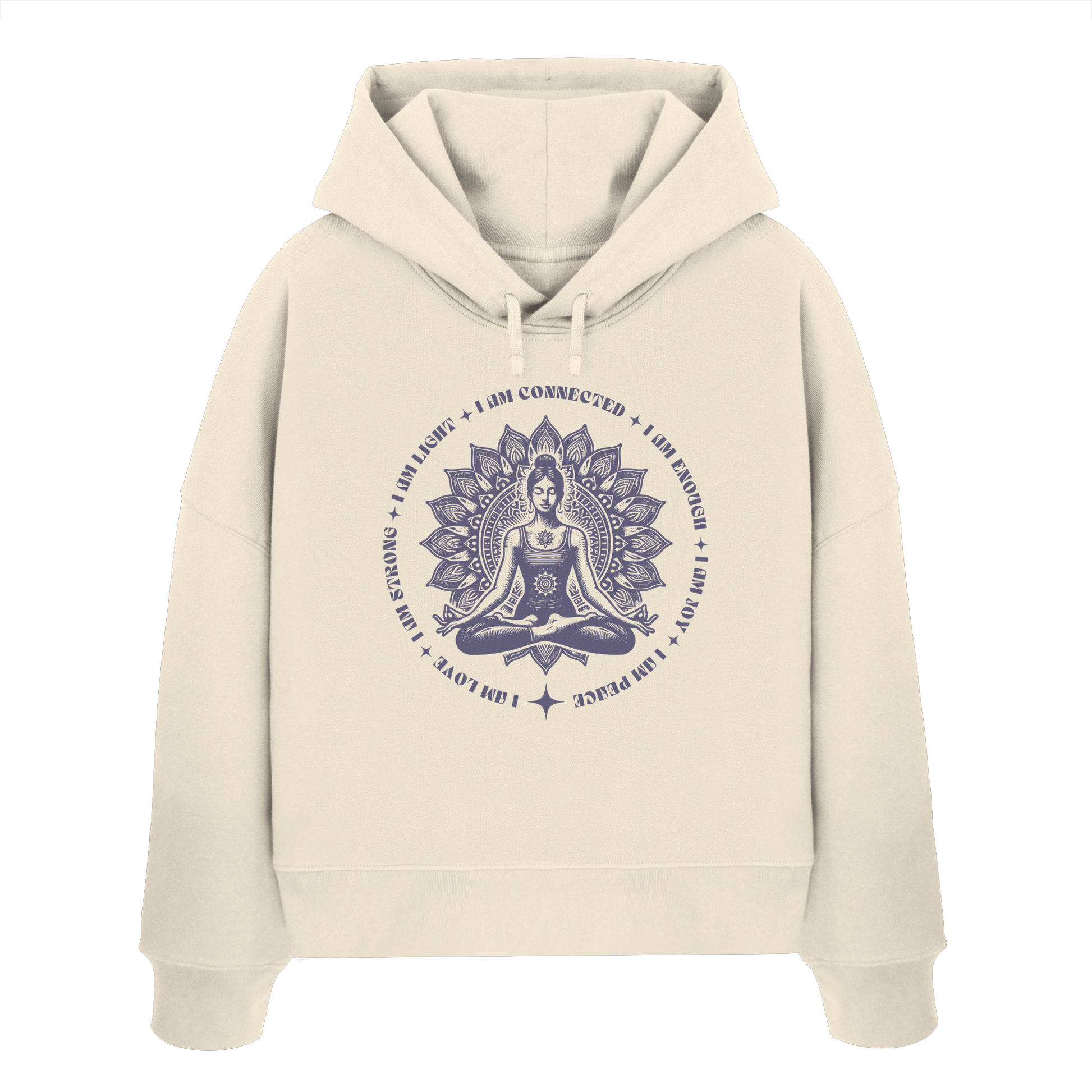 Women Organic Boxcut Hoodie „I am"