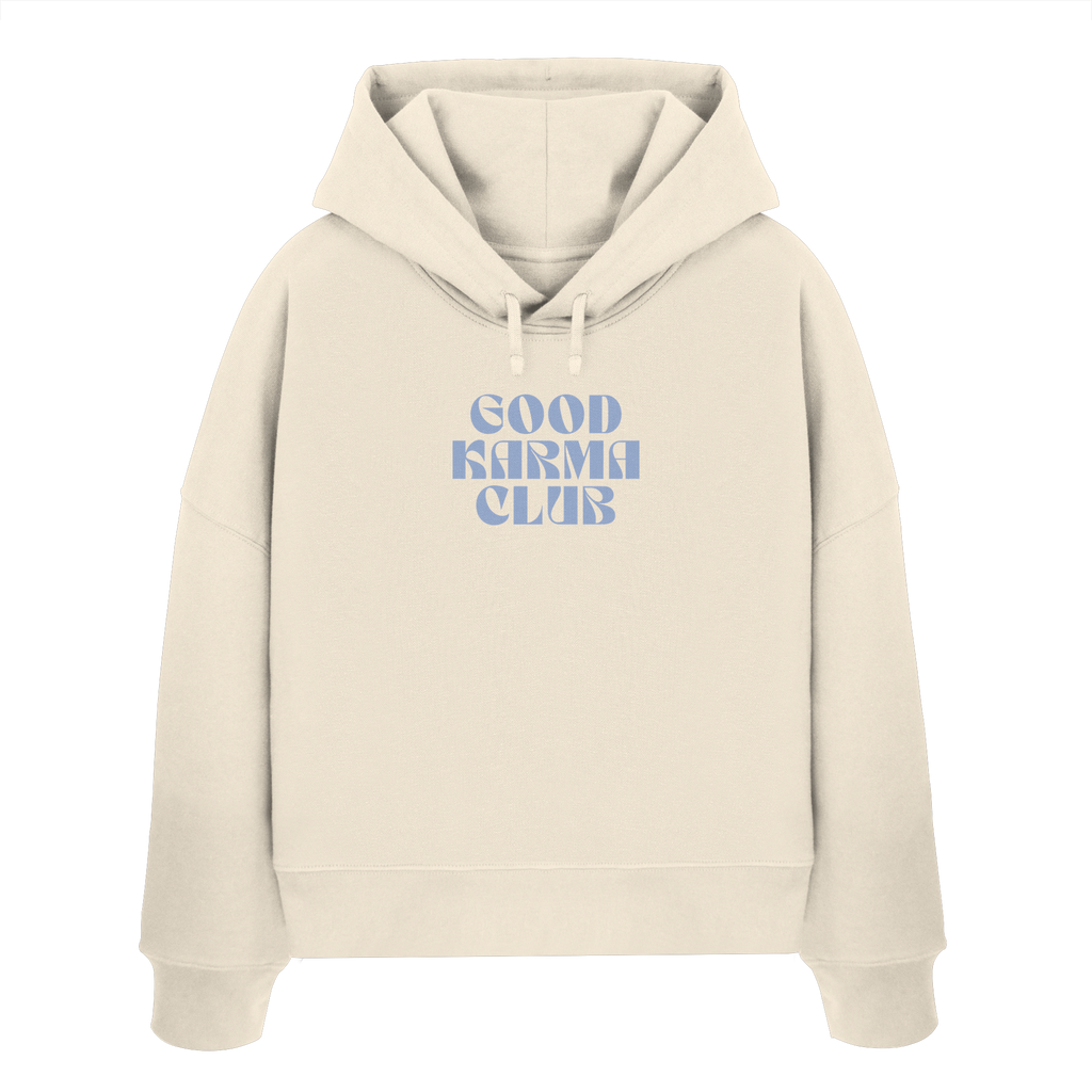 Women Organic Boxcut Hoodie "Good Karma Club"
