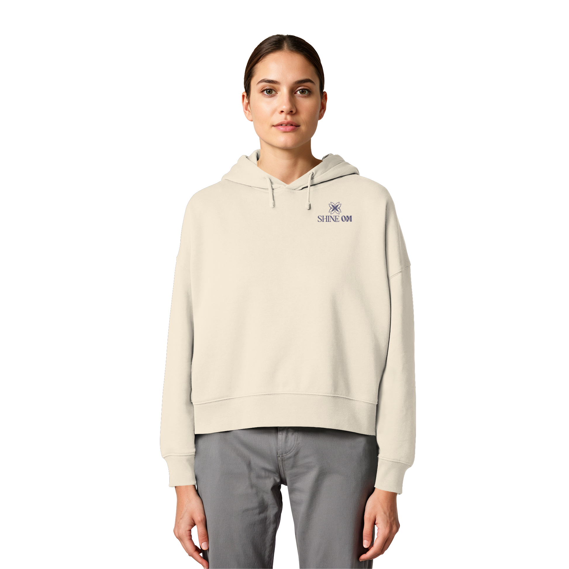 Women Organic Boxcut Hoodie „Inner Peace"