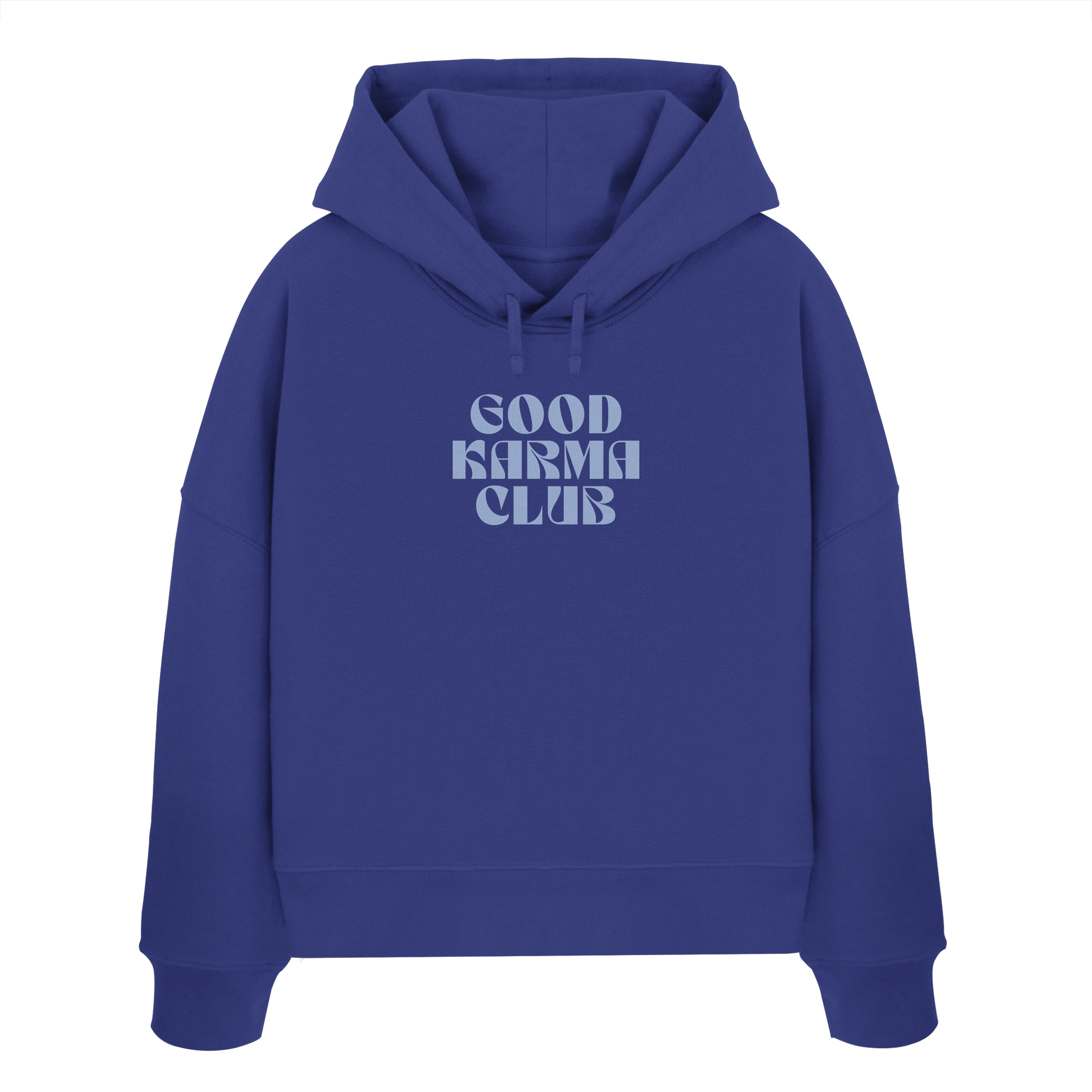 Women Organic Boxcut Hoodie "Good Karma Club"