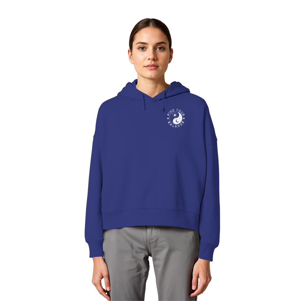 Organic Women Boxcut Hoodie „Find your Balance”