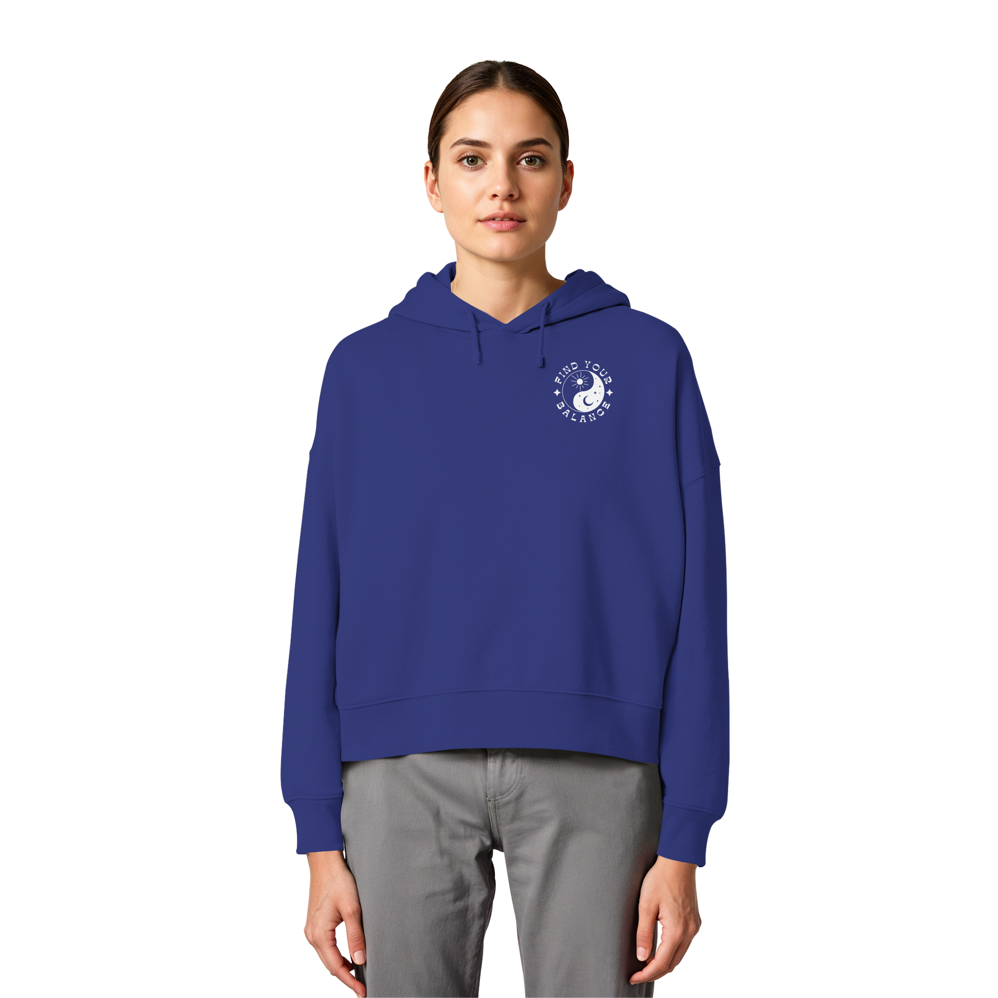 Organic Women Boxcut Hoodie „Find your Balance”