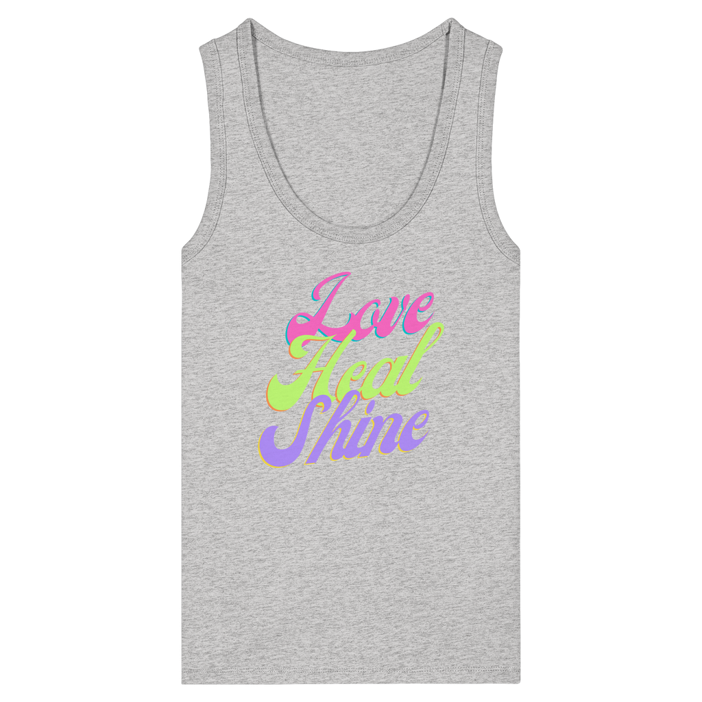 Woman Organic Tank Top "Love Heal Shine"